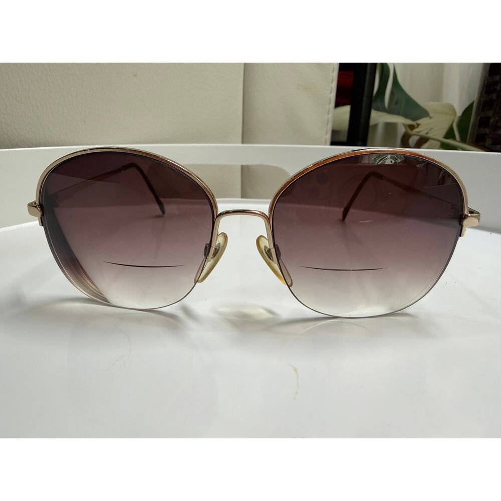 Vintage Hermes by Luxottica gold electroplated sunglasses frames /prescription